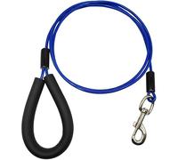 REYIN-CHHN Laisse pour chien de 1,8 m, résistante aux mastications, en acier avec poignée rembourrée douce pour chiens de petite, moyenne et grande taille