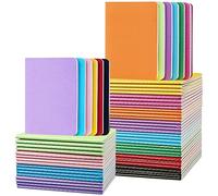 REYIN-CHHN Paquete de 30 mini cuadernos de bolsillo a rayas, 3.5 x 5.5 pulgadas, cubierta colorida, diarios pequeños, 30 hojas/60 páginas, blocs de notas a granel para la escuela y la oficina