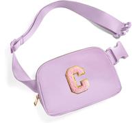 REYIN-CHHN Riñonera cruzada con parche de letra inicial, bonitos regalos de cumpleaños para adolescentes y niñas, cosas geniales para adolescentes y niñas, Pink