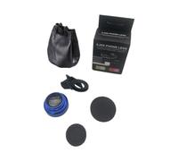 Reykentu Objetivo de cámara telefónica de 0,45 x ultra gran angular + objetivo macro de 12,5 aumentos universal clip para la mayoría de smartphones, color azul