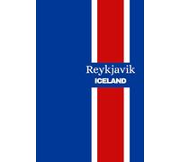 Reykjavik City in Iceland Flag Colors Notebook: Blue with White and Red