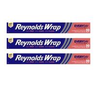 Reynolds Classic Kitchen Foil | Papel de aluminio | Papel de aluminio para cocinar, barbacoa, asar | Paquete de 3 rollos, 304 mm x 9,14 m | El embalaje puede variar