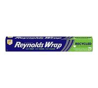 Reynolds Papel de aluminio reciclado F28208, papel de cocina 100% reciclado, paquete de 1 rollo, 304 mm x 22,86 m