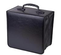 Reyox Estuche para CD, Portafolios de Cuero Artificial para Guardar CD, Organizador de Almacenamiento para CD DVD para Viajes en Automóvil Negro 400 Capacidad