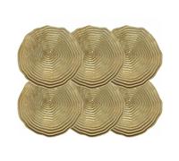 Reyox Platos de carga redondos irregulares, cargadores de plástico para platos de cena, cargadores de mesa para bodas, fiestas, decoración de eventos, juego de 6 unidades, 13 pulgadas