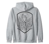 Reza por Nosotros Rosario Manos Oración Cristiana Fe Sudadera con Capucha