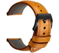 REZERO Correas de Reloj de Cuero de Toscana, Correas Artesanales con Liberación Rápida, Pulseras de Cuero de Grano Completo Curtido al Vegetal, Repuestos para Relojes de Hombre 19/20/21/22/24mm