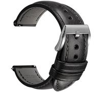 REZERO Correas de Reloj de Cuero de Toscana, Correas Artesanales con Liberación Rápida, Pulseras de Cuero de Grano Completo Curtido al Vegetal, Repuestos para Relojes de Hombre 19/20/21/22/24mm