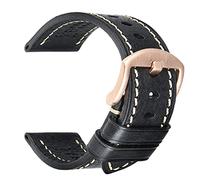 REZERO Correas de Reloj de Estilo Clásico, Pulseras de Cuero Curtido Vegetal, Correa de Repuesto para Hombre y Mujer 18/19/20/21/22/23/24/26mm