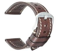 REZERO Correas de Reloj de Estilo Clásico, Pulseras de Cuero Curtido Vegetal, Correa de Repuesto para Hombre y Mujer 18/19/20/21/22/23/24/26mm