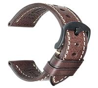REZERO Correas de Reloj de Estilo Clásico, Pulseras de Cuero Curtido Vegetal, Correa de Repuesto para Hombre y Mujer 18/19/20/21/22/23/24/26mm