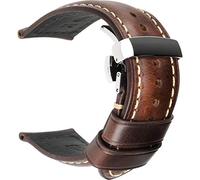 REZERO Correas de Reloj de Estilo Vintage, Pulseras de Cuero Encerado al Aceite, Correa de Repuesto para Hombre y Mujer 18/19/20/21/22/23/24/26mm
