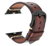 REZERO Correas de Reloj para Apple Watch, Correas para Smartwatch, Cuero Curtido Vegetal, Pulseras de Repuesto para iWatch Serie 9/10/SE/Ultra 46/45/44/42/41/40/38mm