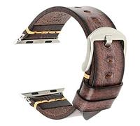 REZERO Correas de Reloj para Apple Watch, Correas para Smartwatch, Cuero Curtido Vegetal, Pulseras de Repuesto para iWatch Serie 9/10/SE/Ultra 46/45/44/42/41/40/38mm