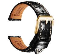 REZERO Correas de Reloj para Hombre, Pulseras de Liberación Rápida, Correas de Lujo con Relieve de Piel de Aligátor 19/20/21/22mm