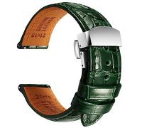 REZERO Correas de Reloj para Hombre, Pulseras de Liberación Rápida, Correas de Lujo con Relieve de Piel de Aligátor 19/20/21/22mm