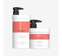 RF Tratamiento Corporal Profesional Anticelulitis y Reafirmante - Gel y Crema de Radiofrecuencia 1000 ml + Crema Reductora 500 ml con Cavitación, Ultrasonidos y LED para Abdomen, Glúteos y Piernas