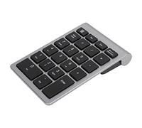 RF304 22 Teclas Teclado Digital - Tablas Llaves, USB -Plug and Play, Soporte para 7/8/10, 80 Horas para estudiantes y jugadores usan (plata negra) (gris de hierro)