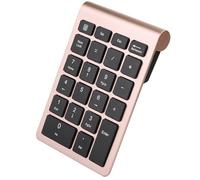 RF304 22 Teclas Teclado Digital - Tablas Llaves, USB -Plug and Play, Soporte para 7/8/10, 80 Horas para Estudiantes y Jugadores Usan (Plata Negro) (Gris de Hierro) (GOLD)