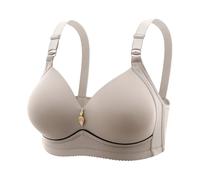 RFAGDS Sujetadores de Mujer de Cobertura Completa, sin Costuras y Costuras inalámbricas para Camiseta Push-up Comfort de Talla Grande para Mayores
