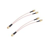 RFaha 2 unids SMA macho a doble SMA hembra cable de extensión paralelo RG316 adaptador coaxial de 6 pulgadas para router inalámbrico 4G LTE antena WiFi (F77-2)