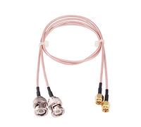 RFaha 2pcs SMA macho a BNC macho RF coaxial adaptador 50cm 20" RG316 SMA a BNC cable conector coaxial (F131-2)