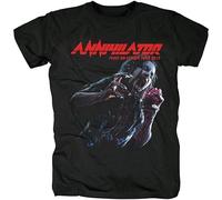 RFD6Uww23 Annihilator Feast on Europe Tour 2013 Thrash Metal T-Shirt Black XL
