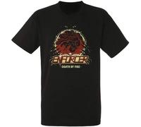 RFD6Uww23 Enforcer Death by Fire Black T-Shirt Fruit The Loom Black S