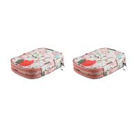 Rfeeuubft 2X Estuche para Agujas de Tejer, Organizador de Costura, Bolsa de Almacenamiento para de Ganchillo Circulares, Bolsa para Kit de Costura C