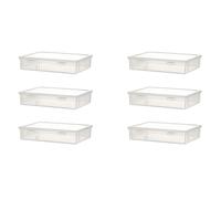 Rfeeuubft 6 Piezas Organizador de Tamaño A4 Organizador de Libros Caja de Archivos de Oficina Organizador de Archivos Transparente Organizadores de Rompecabezas para Niños, S