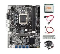 Rfeeuubft B75 8USB ETH minería placa 8xUSB+CPU+deflector+cable SATA+cable interruptor+enfriador LGA1155 B75 USB BTC minero placa