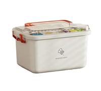 Rfeeuubft Caja de Medicamentos Portátil de Gran Capacidad, Caja de Almacenamiento de Medicamentos de Plástico Multicapa, Kit Portátil Multifuncional