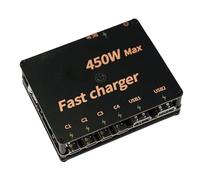 Rfeeuubft Carcasa con Indicador de Carga Rápida CNC Simple de Seis Vías y Alta Potencia de 450 W, Estilo Mecánico, Cargador de Escritorio de Carga Rápida A