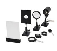 Rfeeuubft Juego de Experimentos Ópticos Lentes Plano-Convexas Lentes Doblemente Convexas Candelabros 1 Juego Pantalla de Luz Lente Cóncava Convexa