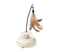 Rfeeuubft Juguete Eléctrico Interactivo para Gatos, Juguetes para Gatos con Varita de Juguete para Gatos, Juguetes para Mascotas con Detección Eléctrica Recargable