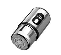 Rfeeuubft Mini Afeitadora Eléctrica Portátil, Recargable por USB, de Bolsillo, para Viajes, Lavable, Portátil, Inalámbrica, Color Plateado