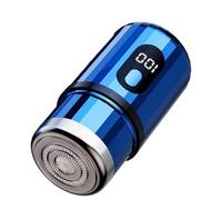 Rfeeuubft Mini Afeitadora Eléctrica Portátil, Recargable por USB, de Bolsillo, para Viajes, Lavable, Portátil, Inalámbrica, Color Azul