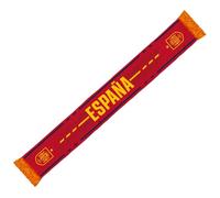 RFEF BUFANDA ESPAÑA 2026 - Bufanda Oficial de la Selección Española - Diseño Rojo con Escudo, Flecos Amarillos y Gráficos de La Roja