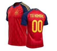 RFEF Camiseta SELECCION ESPAÑOLA - EUROCOPA 2024- Replica Oficial - Adulto (FR/ES, Letras, M, Regular, Regular, Rojo)