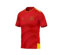 RFEF - Réplica Camiseta Oficial Selección Española de Fútbol - 100% Poliester Transpirable - Primera Equipación España Eurocopa 2024 - Equipación Selección Española Junior - Color Rojo - Talla 10