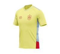 RFEF - Réplica Camiseta Oficial Selección Española de Fútbol - 100% Poliester Transpirable - Segunda Equipación España Eurocopa 2024 - Equipación Selección Española Junior - Color Amarillo - Talla 6