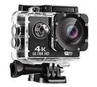 RFGTHY Cámara de acción Ultra HD 4K/30fps WiFi 2 Pulgadas 170D Casco Impermeable subacuático grabación de vídeo cámaras Deportivas videocámaras al Aire Libre FáCil De Usar(Blue)