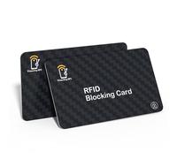 RFID Blocker Card NFC Blocker Card Schutzkarte gegen Datenklau Ultradünne RFID Blocker Card - Zum Schutz VOR Data Robstahl/Kartenschutz/NFC, 2 Unidades., 85.5 * 54 * 0.8mm, Cartera RFID