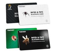 RFID Blocker Card NFC Blocker Card Schutzkarte gegen Datenklau Ultradünne RFID Blocker Card - Zum Schutz VOR Data Robstahl/Kartenschutz/NFC, 4 Unidades., 85.5 * 54 * 0.8mm, Cartera RFID