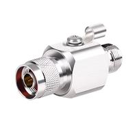 RFiotasy - Protector de sobretensión de rayo cuadrado N macho a hembra de 50 Ohm 0-3 GHz con tubo de gas coaxial de 90 V WiFi Lightning Arrestor