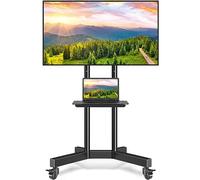 RFIVER Ruedas Soporte Pie para TV de 32 a 80 Pulgadas, Movil de Suelo con Bandeja para Television hasta 50 kg MAX VESA 600x400mm