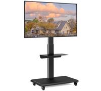 RFIVER Soporte TV con Ruedas Soporte TV Pie para Televisiones de 26 32 40 42 43 47 49 50 55 60 65 70 Pulgadas, la Placa Giratoria y Altura Ajustable MAX VESA 400x400mm