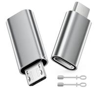 RFNAYK Adaptador USB C a Micro USB 2 Unidades, Adaptador Macho Micro USB a Hembra Type-C para Galaxy S7 S7 Edge Mi A2 Lite LG K8 P Smart 2021 Enjoy 10/10e/20e