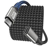 RFNAYK Cable USB C a USB C 1m, 20Gbps USB 3.2 Gen2×2 Extensión USB C, Vídeo 4K@60Hz, Cable de Carga Type C, 240W PD3.2 Cable de Datos USB C Macho a Hembra para MacBook Pro, iPad Pro, iPhone 16/15
