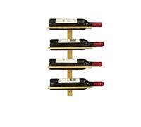 RFSHCIOP Wine Racks Wine Rack Wine Organizer Rack Wine Rack Wall Mounted Vintage Retro Wine Bottle Storage Holder for Bar Home Kitchen for Bars Restaurants Kitchens, Oro, 4 Botellas